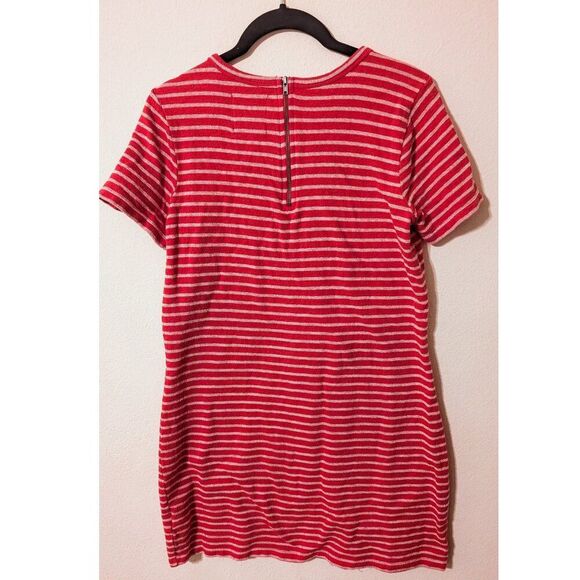 NWOT Superdry Edison Ottoman Sweater Shirt Dress XS Size 4 Red White Striped - Picture 7 of 7